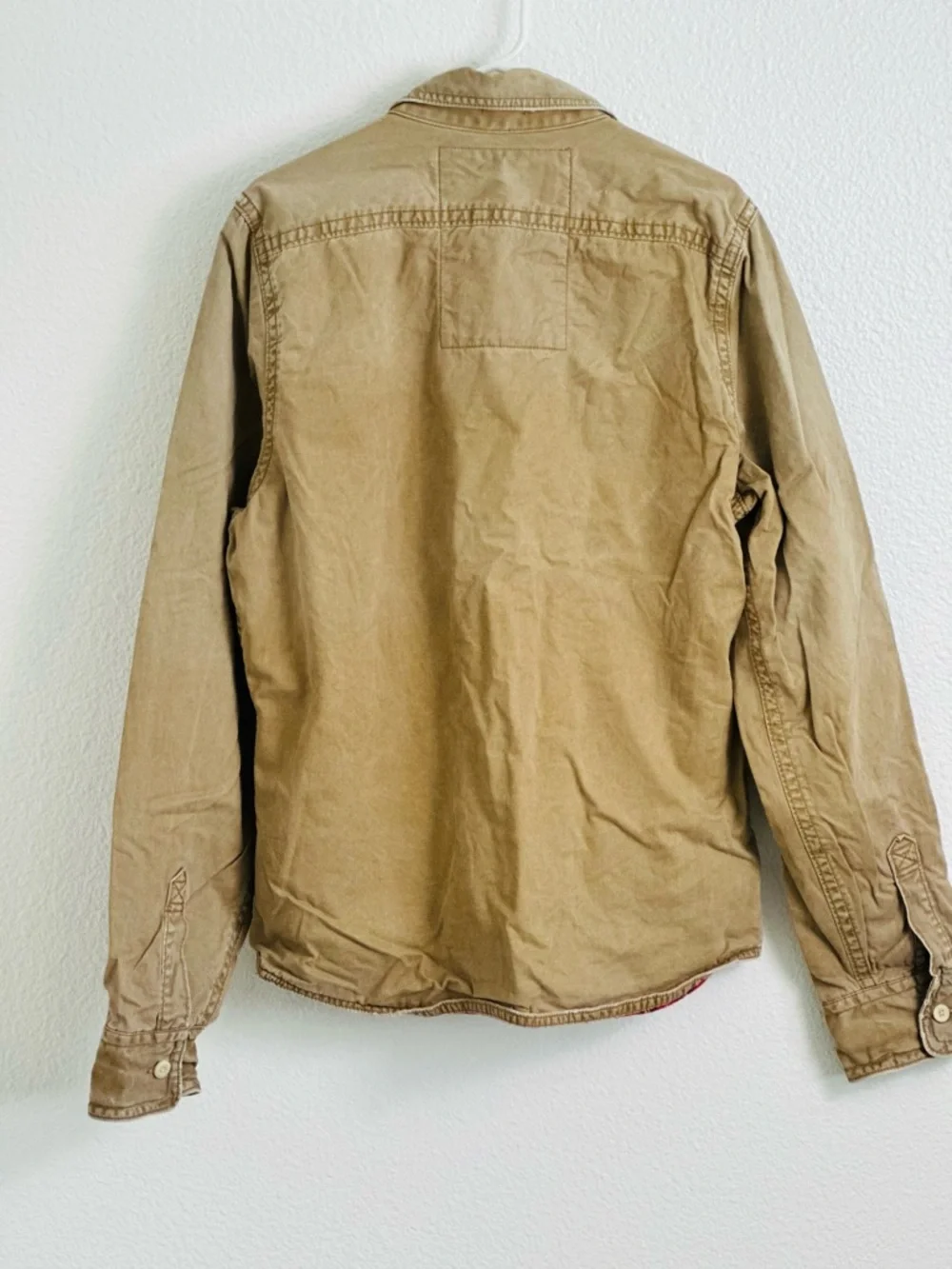 Abercrombie & Fitch Men's Khaki Button-Front Utility Shirt Jacket Size XXL - Picture 2 of 8